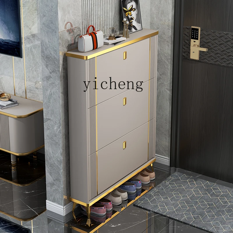 

LSL ultra-thin tipping bucket shoe cabinet integrated shoe rack in the corridor outside the door of the home