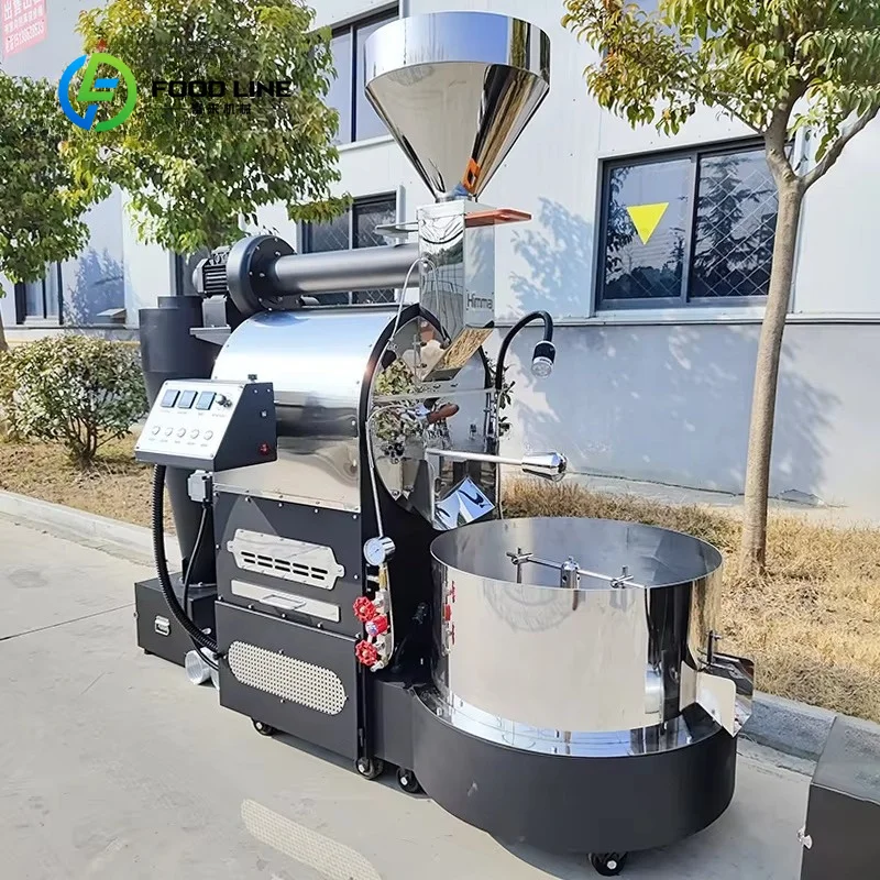 customized double‑wall roaster drum baker 310SUS 12‑15kg gas electric heating roasting machine for coffee studio North America