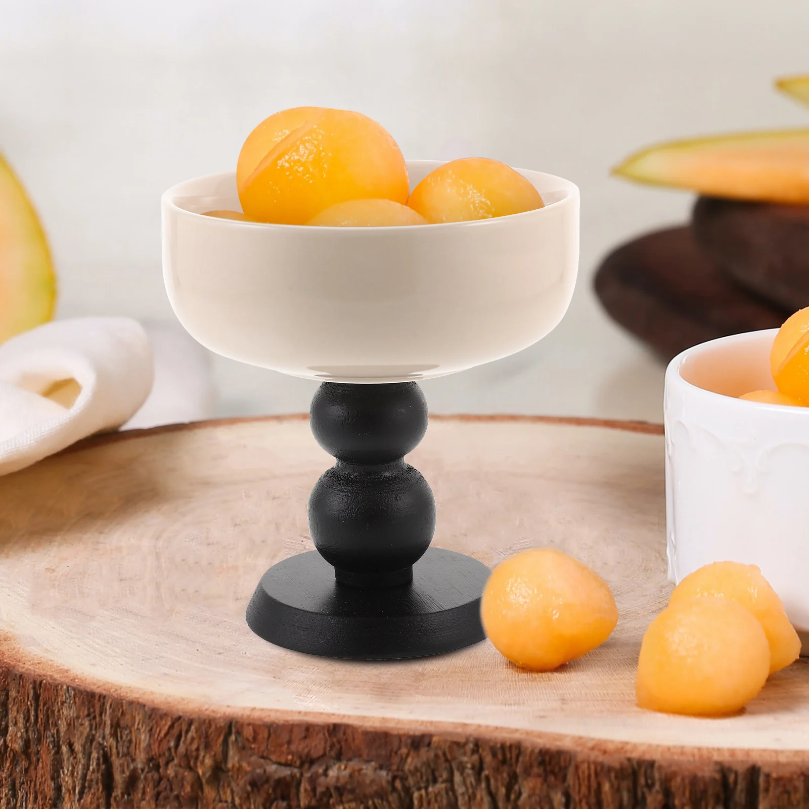 

Dessert Bowl Ceramic Cup Ice Cream Goblet Bowls Multifunctional Hotel Use Small Yogurt Porcelain Brown Base Creative Design