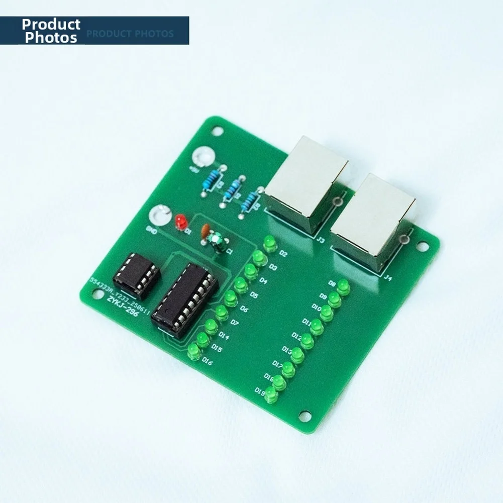 DIY Network Cable Continuity Tester Kit With Soldered Components NE555 CD4017 Shielding Check For Twisted Pair For Rj45 Wire