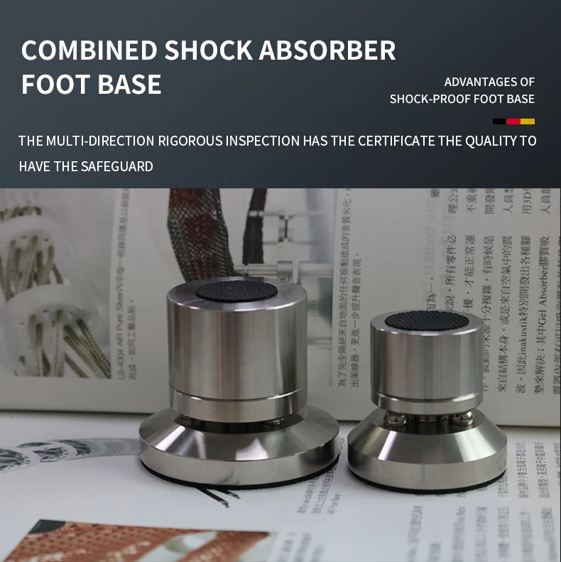 Edelstahl Verstellbare M8 Schrauben FE Keramik Basis Stoßdämpfer-Pads CD-Player Lautsprecher Leistungsverstärker HiFi Isolationsfüße – Detail 6