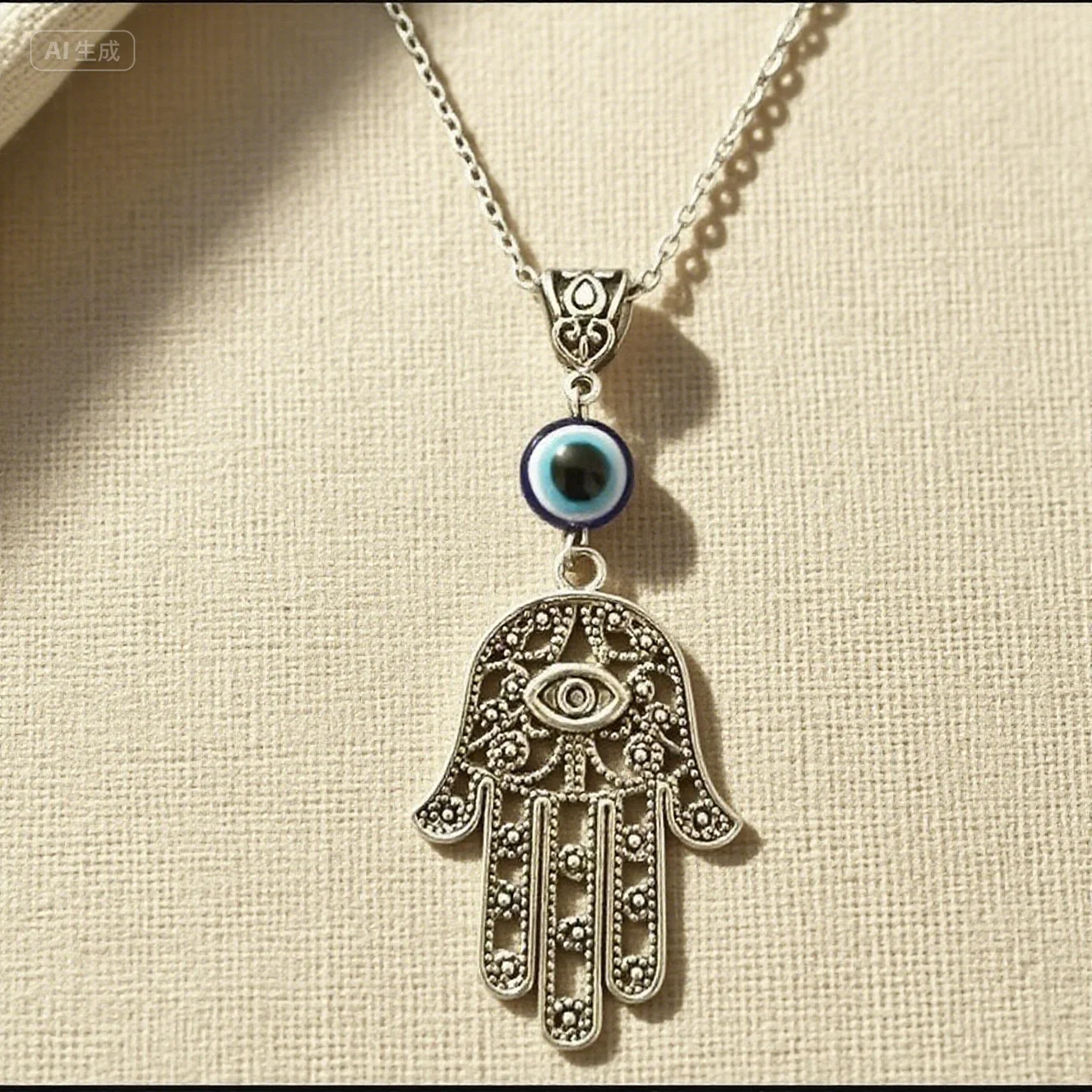 1Pc Vintage Women Turkish Evil Eye Hamsa Hand Pendant Necklaces DIY Punk Men Spiritual Hamsa Palm Lucky Amulet Collares Jewelry