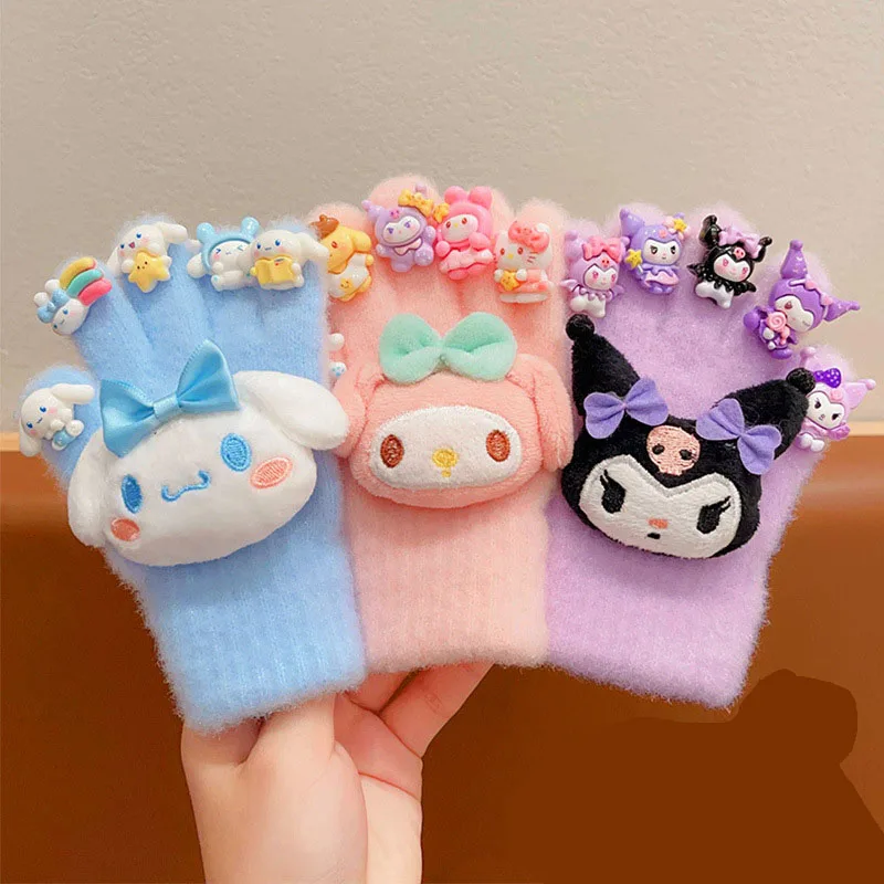 قطعة واحدة لقفازات كورومي المريحة، قفازات شتوية لطيفة مقاومة للبرد ودافئة #5