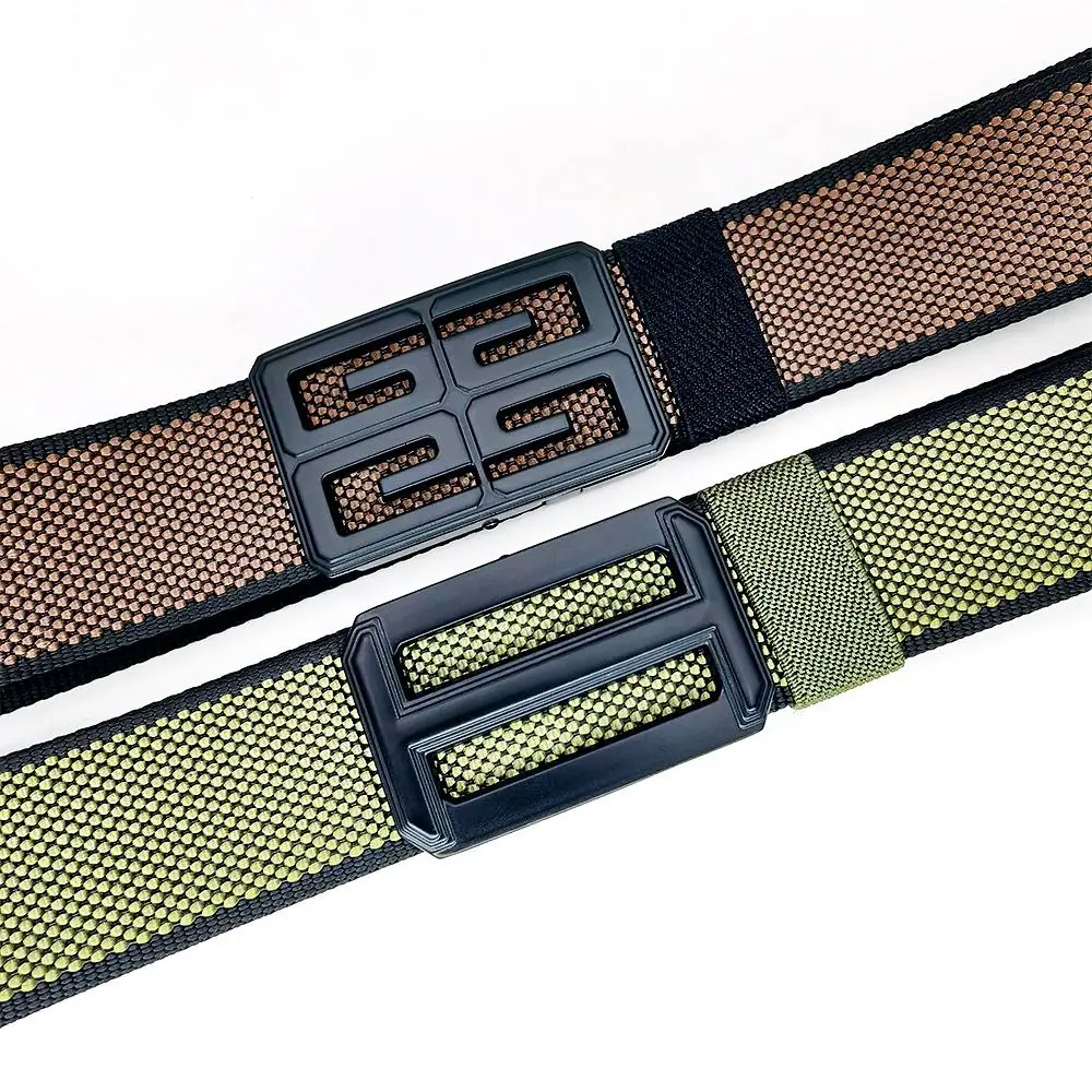 موضة الدورية 3.8 سنتيمتر حزام مشبك سبيكة حزام مجوف التلقائي مشبك تصميم فاخر رسالة الأعمال مشبك للرجل