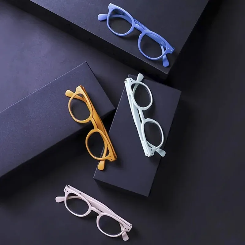 Lesebrille für Männer und Frauen, Sport-Lesebrille mit quadratischem Rahmen, runde Brillen mit Federscharnier, Computerbrille +0+3,5+4,0 – Detail 4