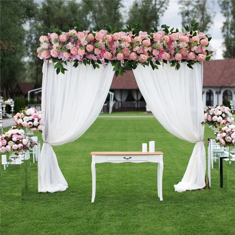 200cm Wedding Decoration Rose Runner Flower Artificial Flower Thickened Road Leading Flower Arrangement Wedding Arch Decor Prop