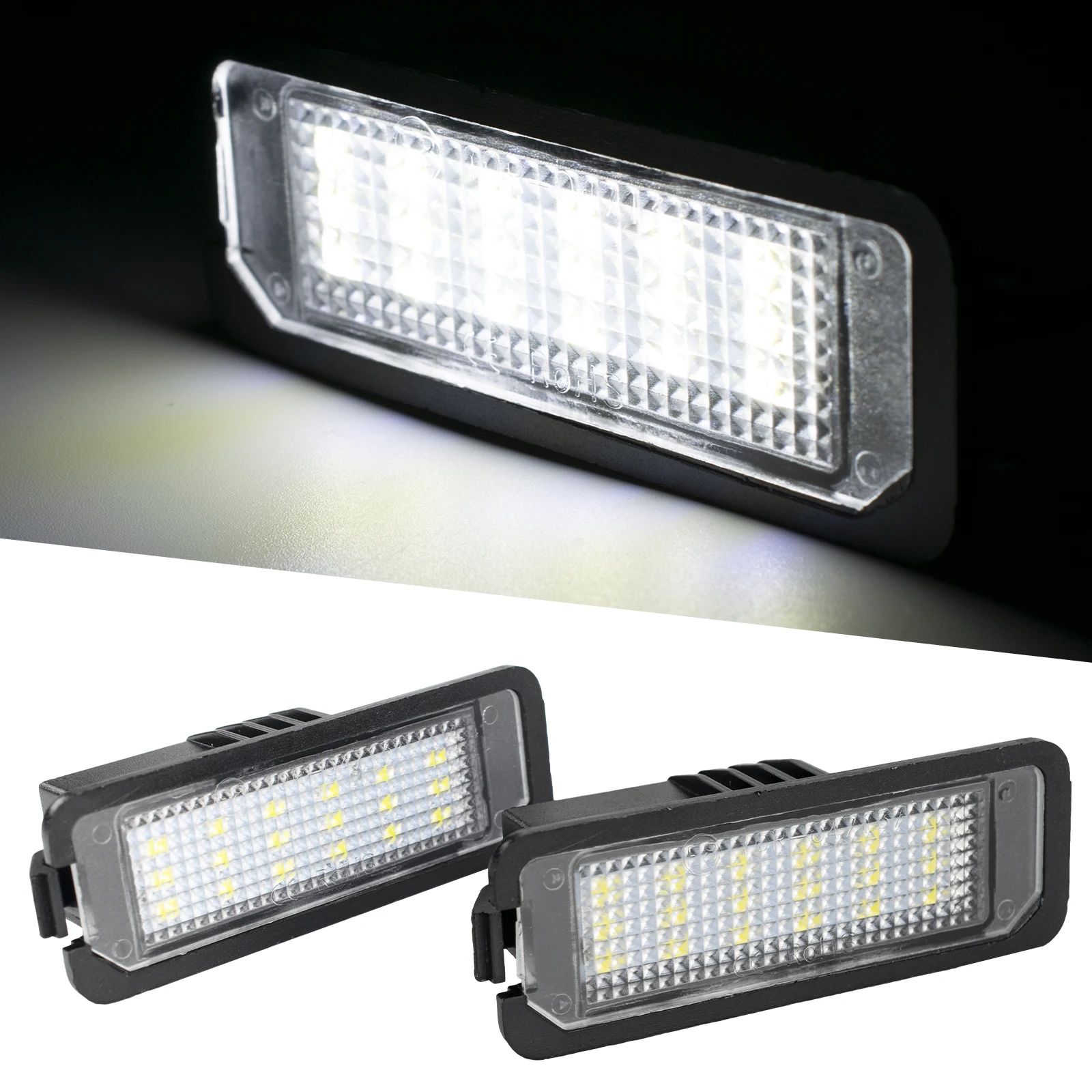 2x LED License Number Plate Lamp Tail Light 18SMD For VW Golf MK4 MK5 MK6 Passat Polo CC for Porsche Boxster 911 Carrera Cayenne