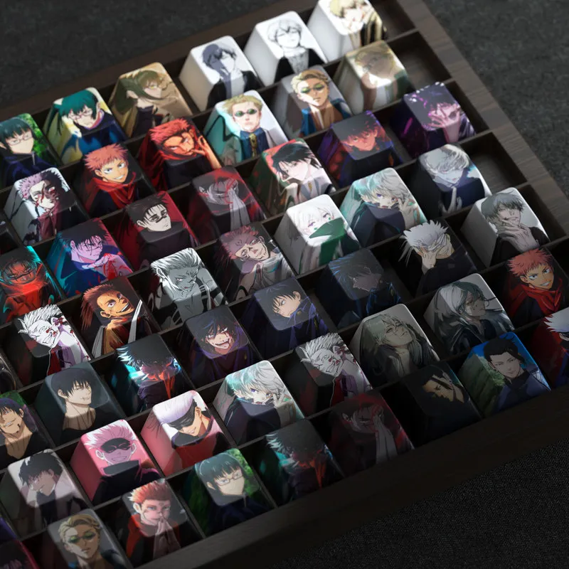 Jujutsu Kaisen Anime Keycaps Dye Sublimation Oem Profile Customization Mechanical Keyboard Keycaps Satoru Gojo Character Design