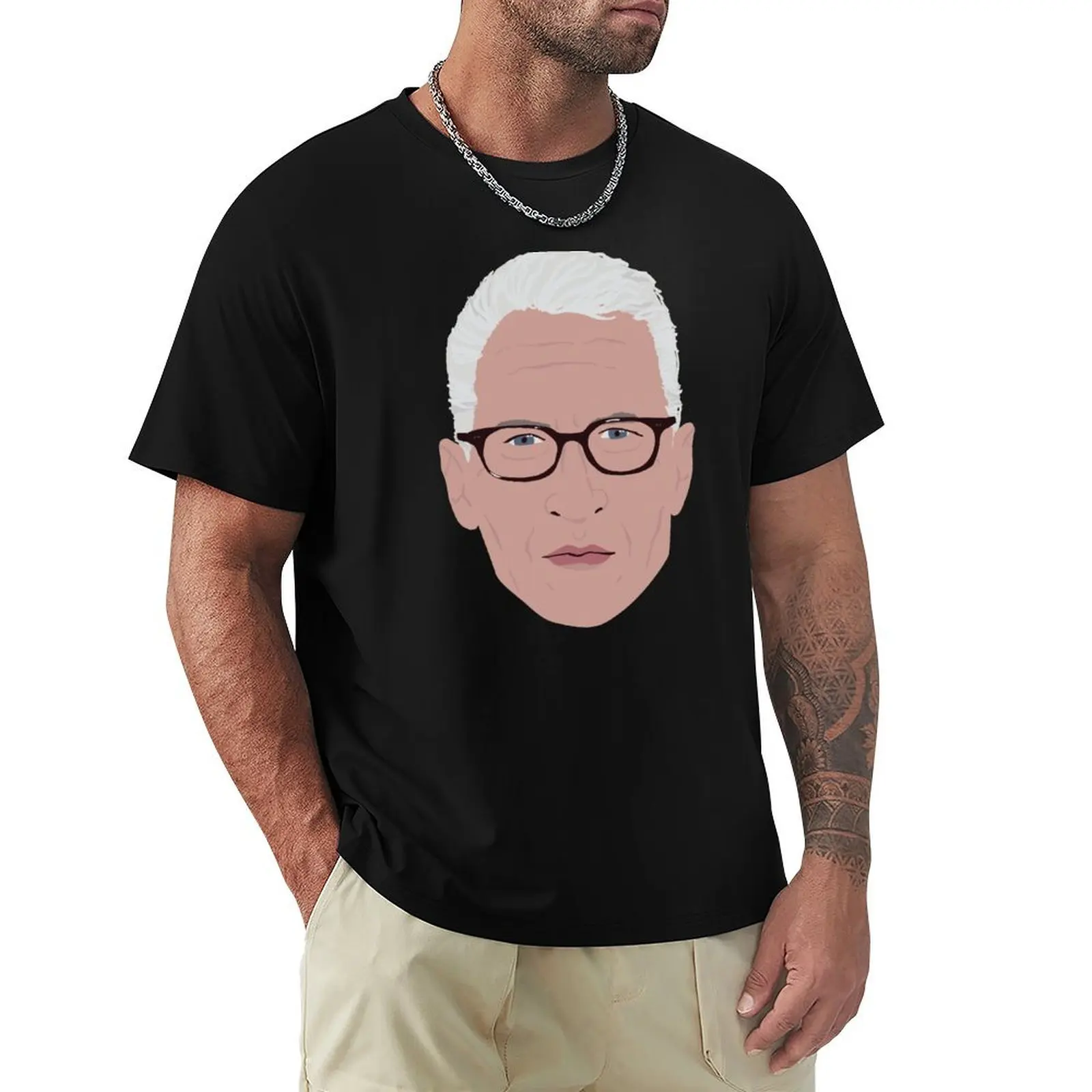 

Heroes of Cable News: Anderson Cooper (with glasses) T-Shirt Funny t-shirt vintage animal prinfor boys fitted t shirts for men