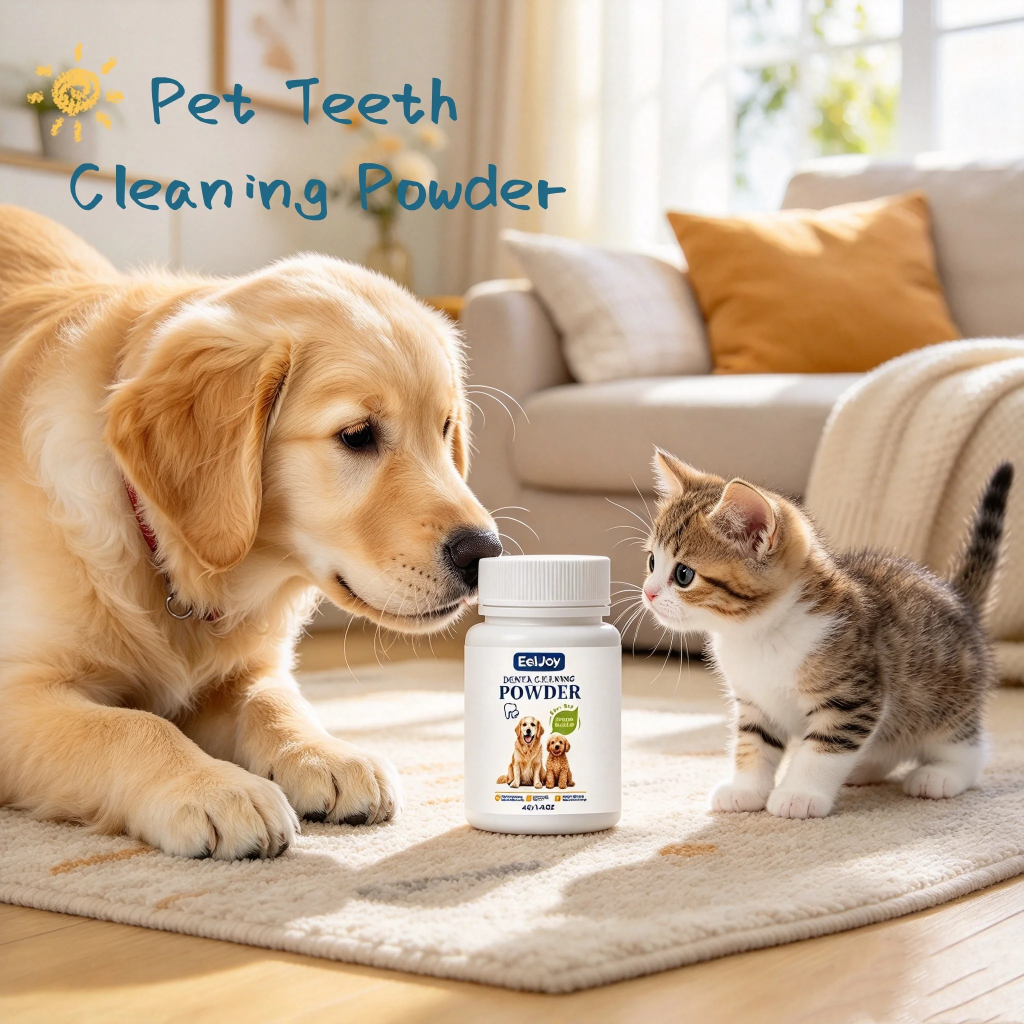 Natural Pet Dental Powder For Cat Dog Breath Fresh Oral Health Care Clean Teeth Plaque Formula Pet Supplies Pet Dental Powders