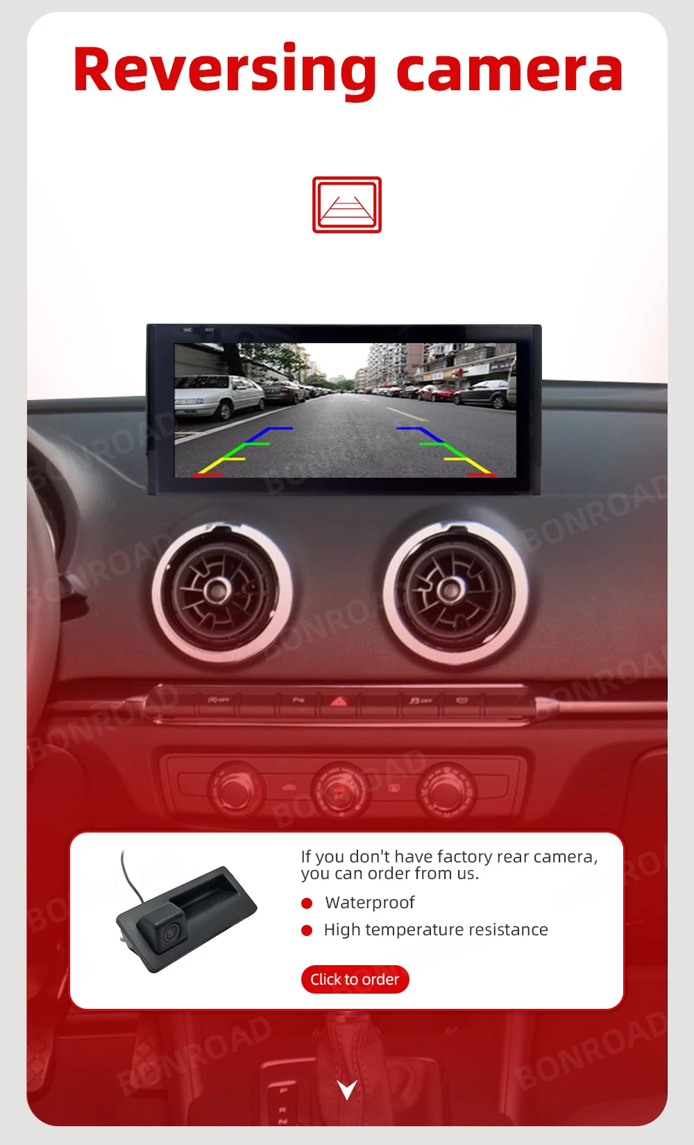 BONROAD For Audi Q5 2009-2016 Android Car Radio Multimedia Player Carplay Touch Screen Bluetooth WIFI GPS Navigation Stereo