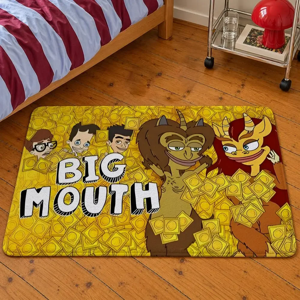 Series Big Mouth Maury Connie Andrew Floor Mat Soft Flannel Entrance Doormat Non-Slip Washable Rug For Bedroom Home Decor