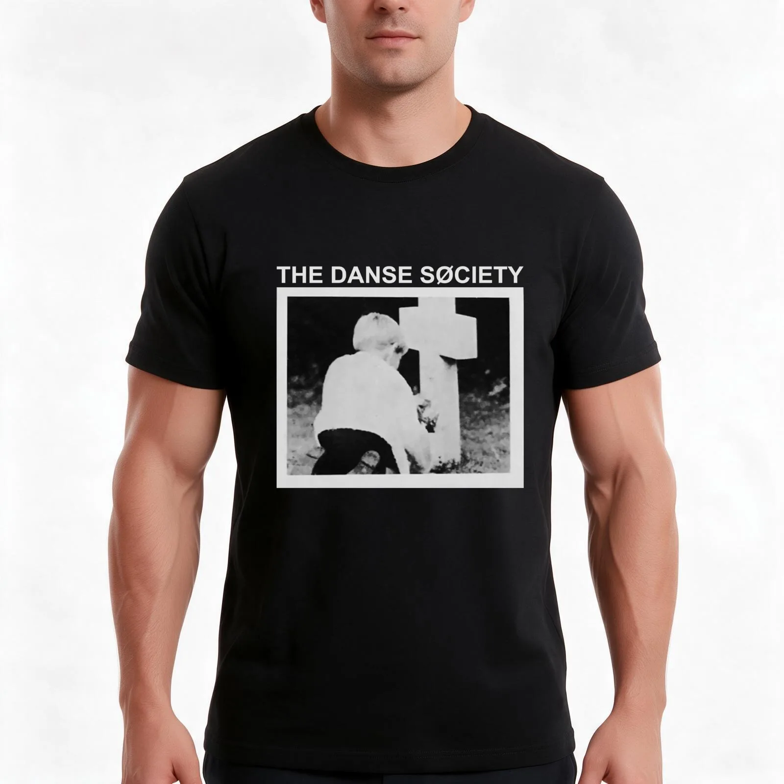 the danse society T-Shirt, Summer Casual Cotton Tee, Oversized Streetwear Tops, Vintage Graphic Print, Loose Fit Short Sleeve