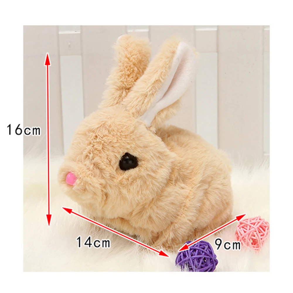 Easter Electric Plush Bunny Toy with Carrots Movable Puzzle Soft Plush Playthings for Baby Toddlers