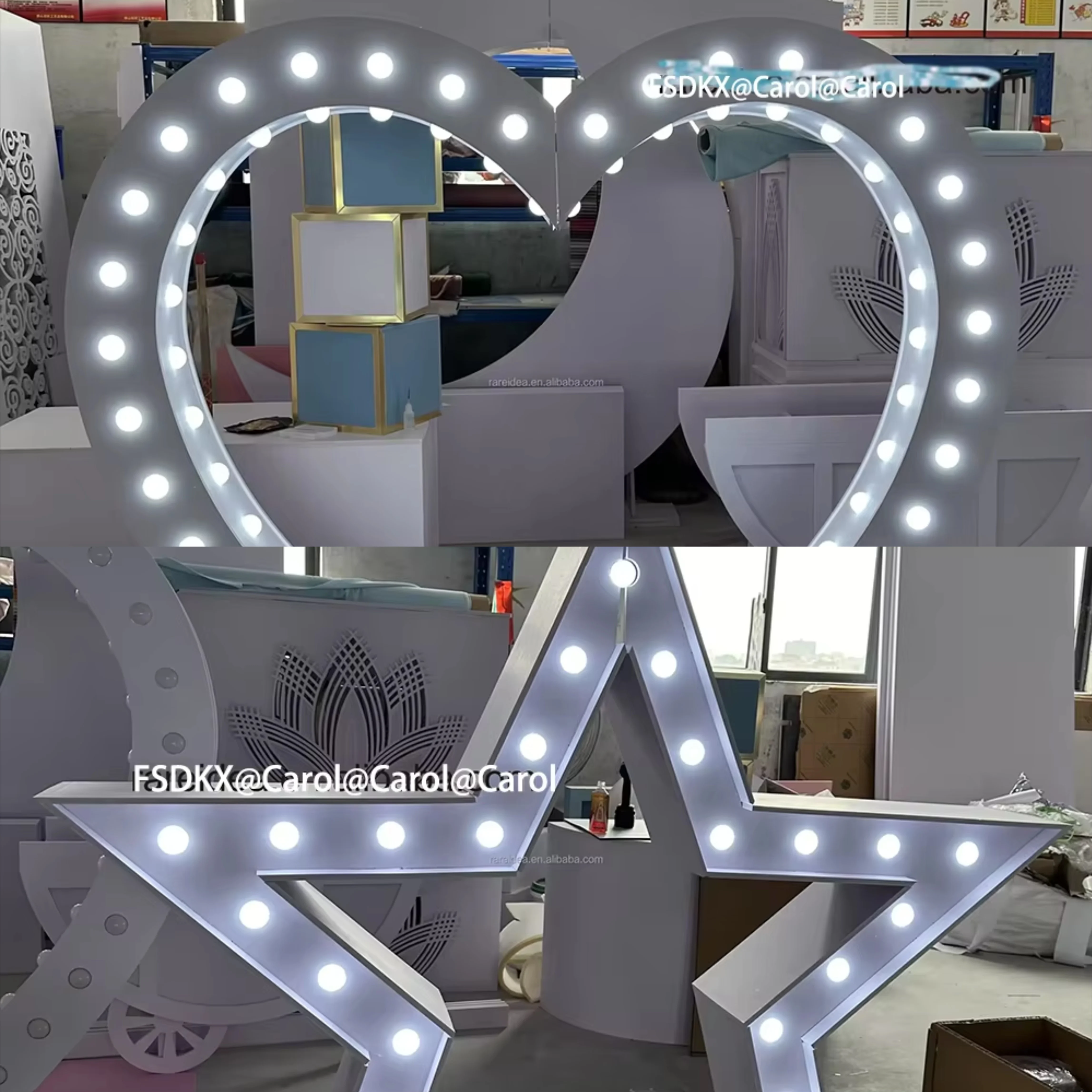 

LED Heart Shaped Wedding Decoration Party Backdrop