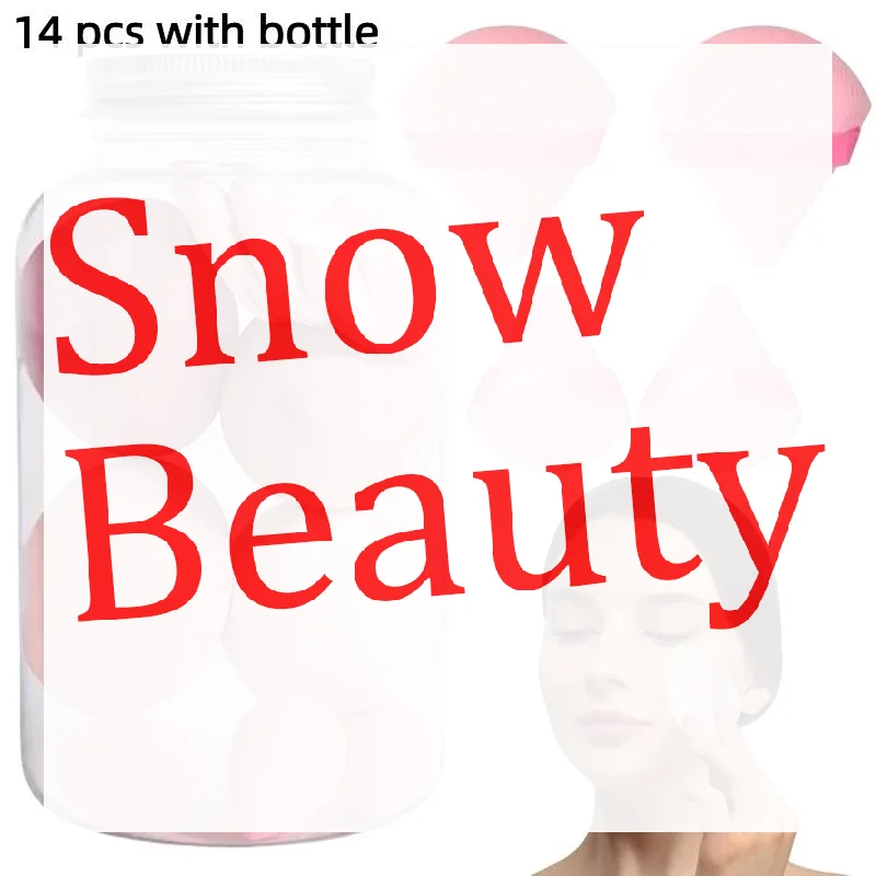 Set Of 14 Soft Skin-Friendly Powder Puffs Can Be Used Wet Or Dry To Create The Perfect Makeup Base Water Droplet-Shaped Slanted