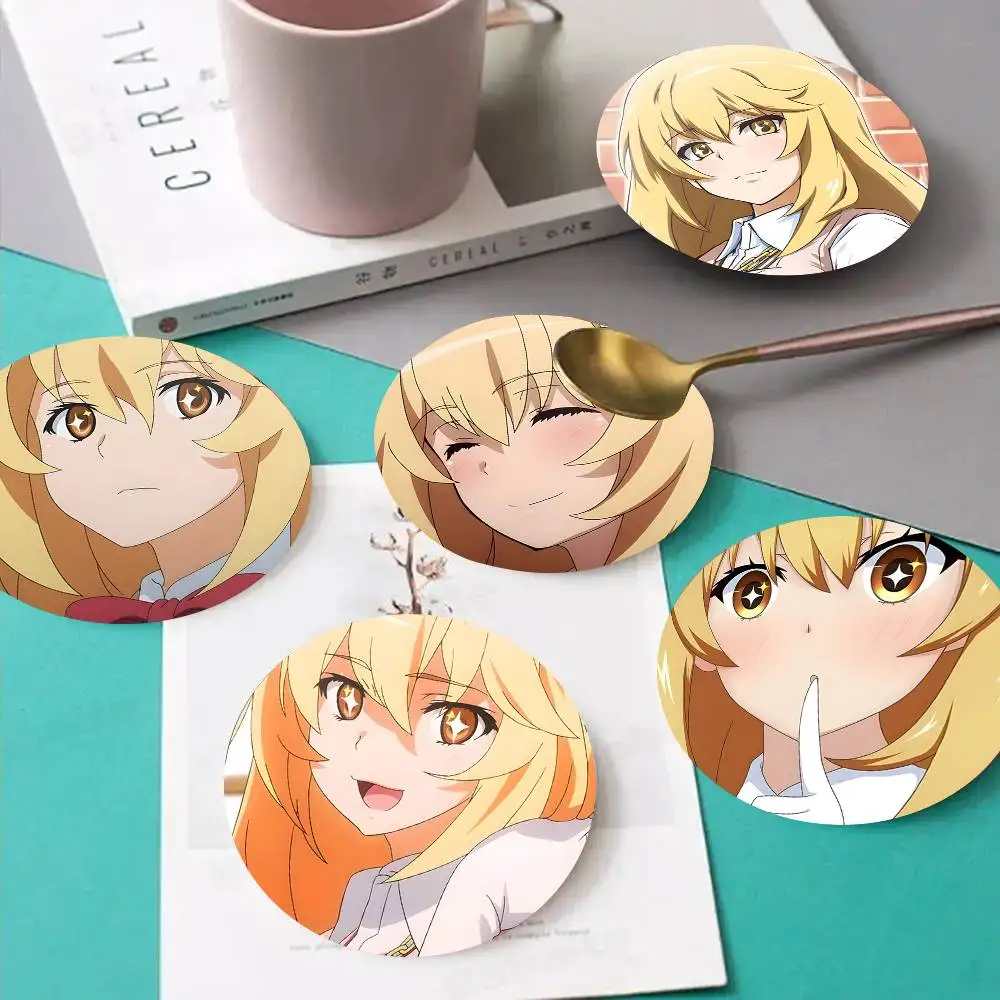 1pc Misaki Shokuhou Anime Characters Wooden Coaster Colour Printing Cup Mat Home Desk Decoration Gifts