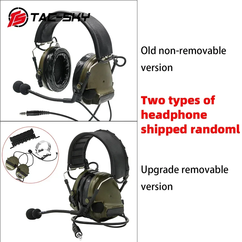 TAC-SKY TSC3 Shooting Headset Can Communicate TSCIII Tactical Headset Hearing Protection Military Airsoft Shooting Headphones