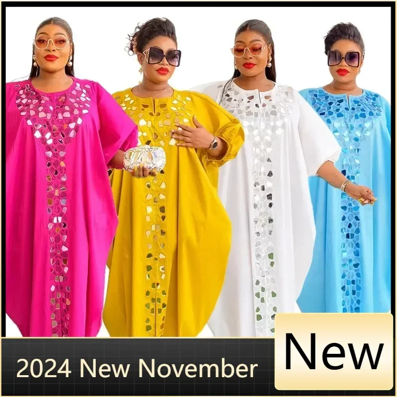 Abayas para mulheres dubai africano muçulmano moda vestido caftan marocain vestidos de festa à noite cetim boubou robe djellaba femme 2025