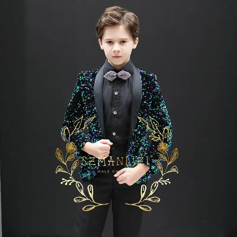 

Blazer For Boys Shawl Lapel Jacket Kids Formal Outfit for Wedding Tuxedo Costume Enfant Garçon Boys Clothes 4yrs to 12yrs