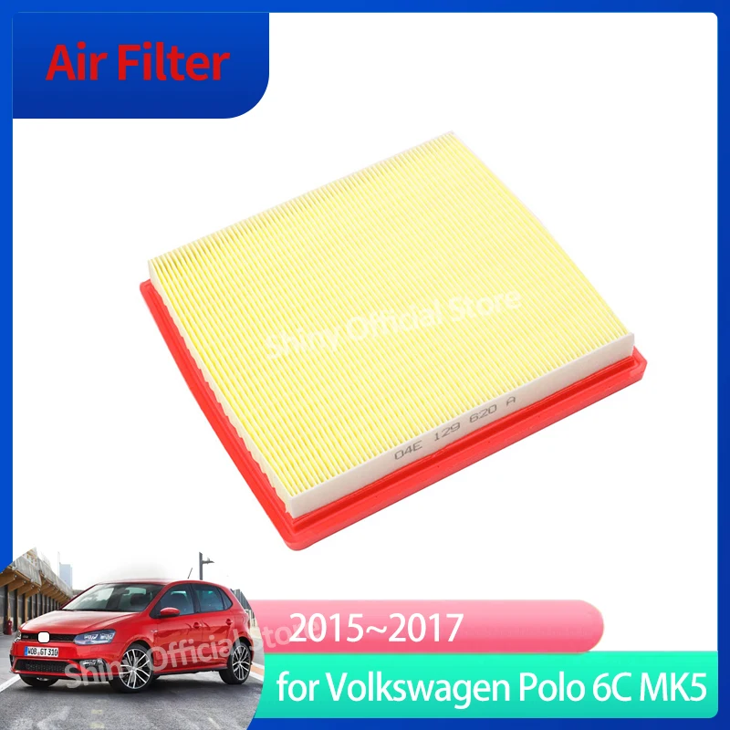 Air Filter For Volkswagen VW Polo 6C MK5 Facelift 2015 2016 2017 04E129620A Intake Engine Auto Gadgets Tools Parts Accessories