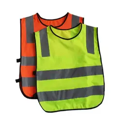 Kids Safety Vest High Visability Jacket School Children Highlight Reflective Straps Vest Night Work Security Cycling Safety Vest