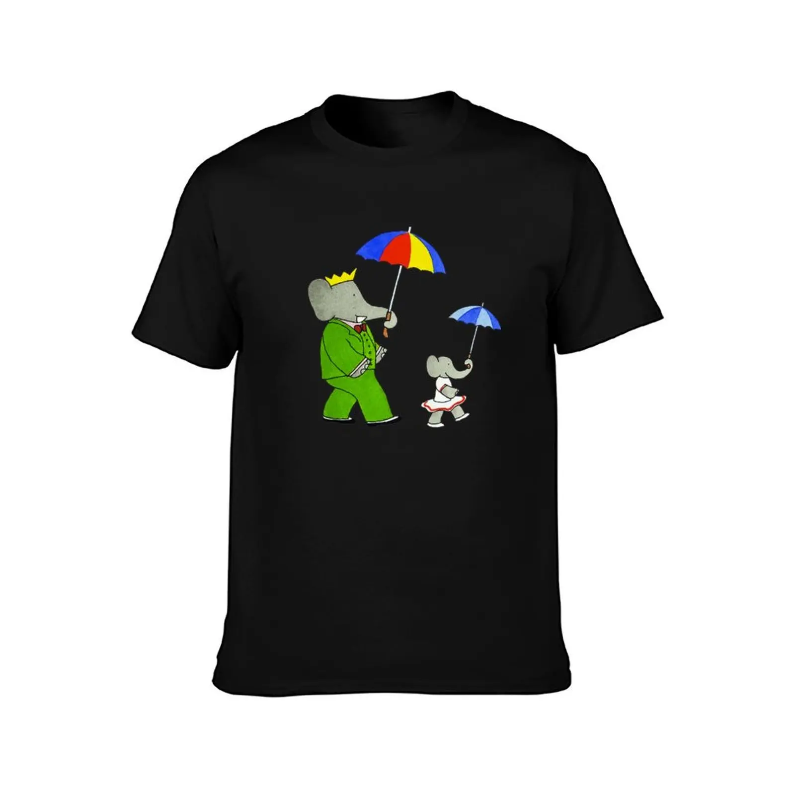 Babar and flora T-Shirt t shirts for man cotton funny T-Shirt