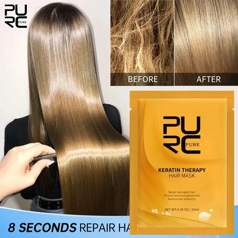 

Keratin Hair Mask 8 Seconds Repair Damaged Frizz Dry Hair Quickly Straighten Soft Smooth Essence Moisturizing Scalp Care Product