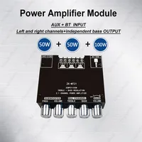 ZK-MT21 2.1 Channel Bluetooth-compatible Subwoofer Amplifier Board 50W X 2+100W Power Audio Stereo Amplifier Board Bass AMP AUX