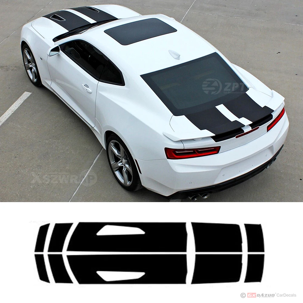 

2016-2017 для Chevy Camaro OE Style Racing Stripe Vinyl Graphic Decal SS багажник дополнительный спойлер задний бампер