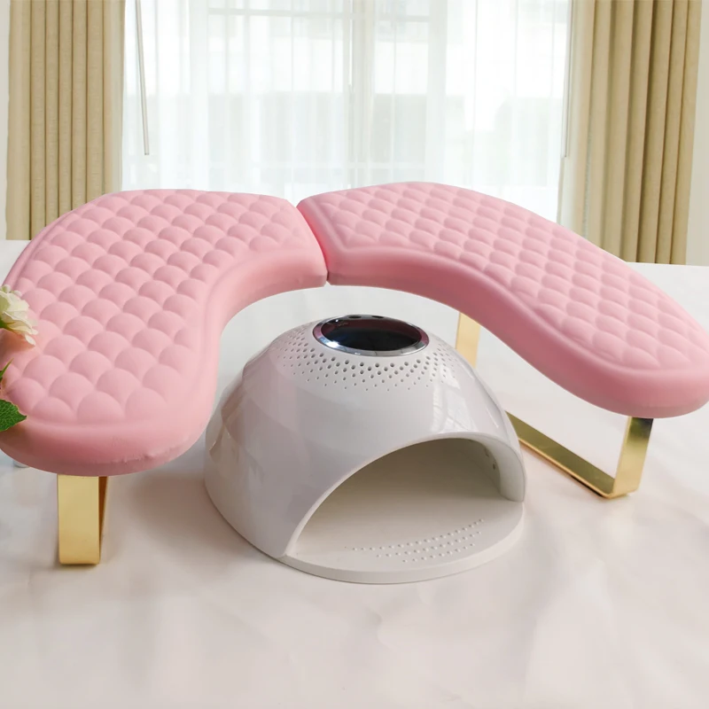 New Design Foldable U-Shaped Nail Arm Rest Soft PU Leather Waterproof Easy Clean for Manicure Pedicure Salon 2.