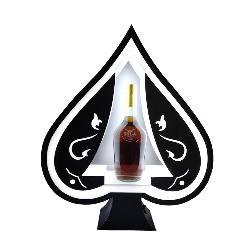 حامل النبيذ LED للشحن لقاعدة عرض شريط إبداعي من Blacklight A بلون الشمبانيا والنبيذ الأحمر #5