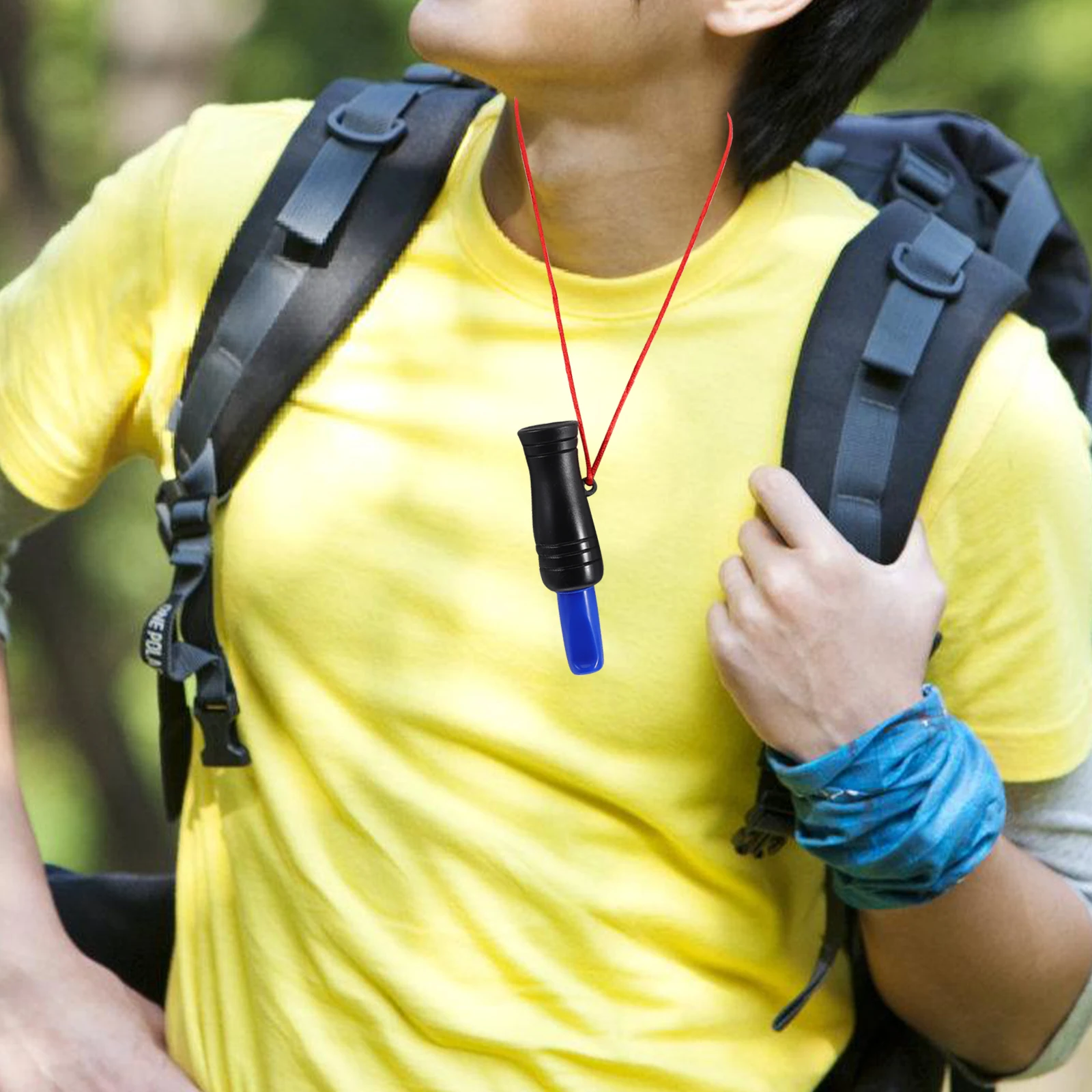 Peluit Survival Luar Ruangan Suara Bebek Ayam Plastik Ringkas Ringan Darurat Mendaki Gunung Perlengkapan Keselamatan Berkemah Panggilan Bebek Plastik