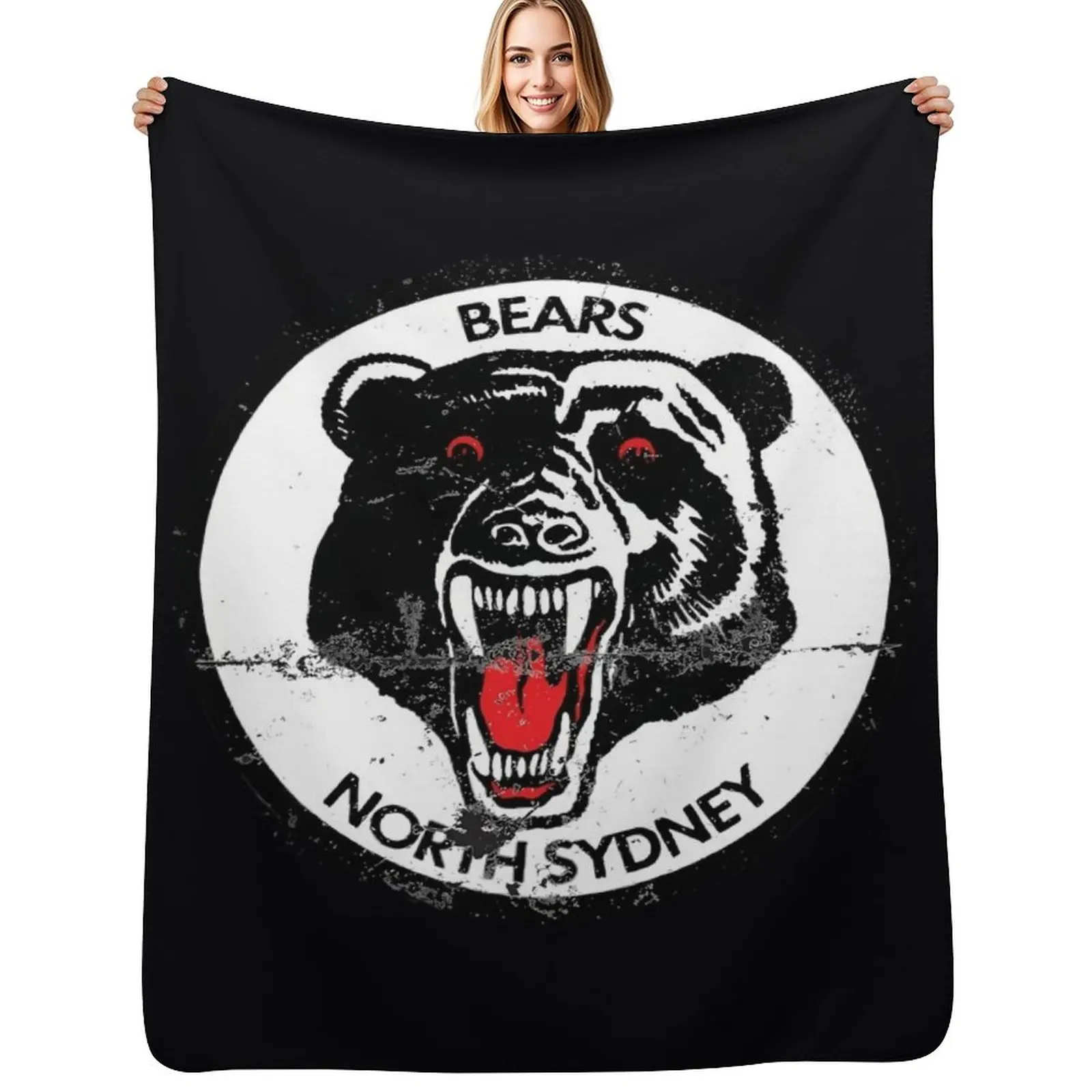 

North Sydney Bears Throw Blanket halloween For Decorative Sofa Furry Sofa Quilt Blankets