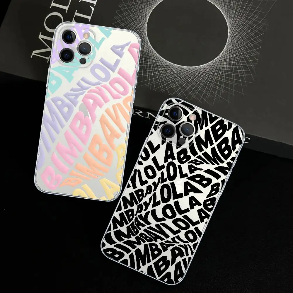

Fashion B-B-BimbaeS & L-L-LolaeS Shockproof Silicone Clear Case for iPhone 17 16 15 14 13 12 11 Mini Pro Max Plus Cover