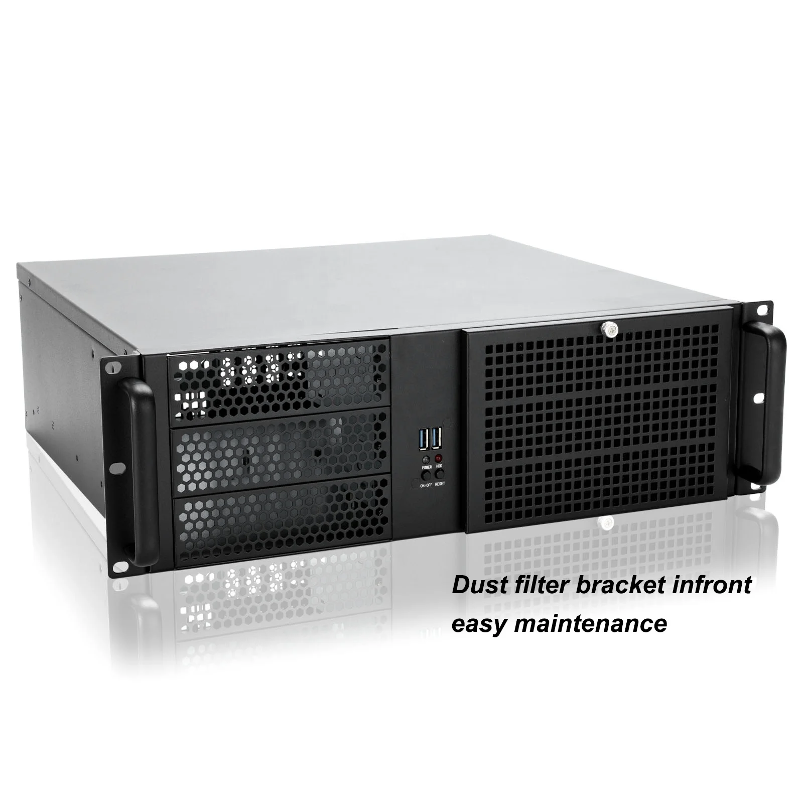 

3U Compact Server Case, Rackmount Chassis, Industrial PC Case KI-N338B3