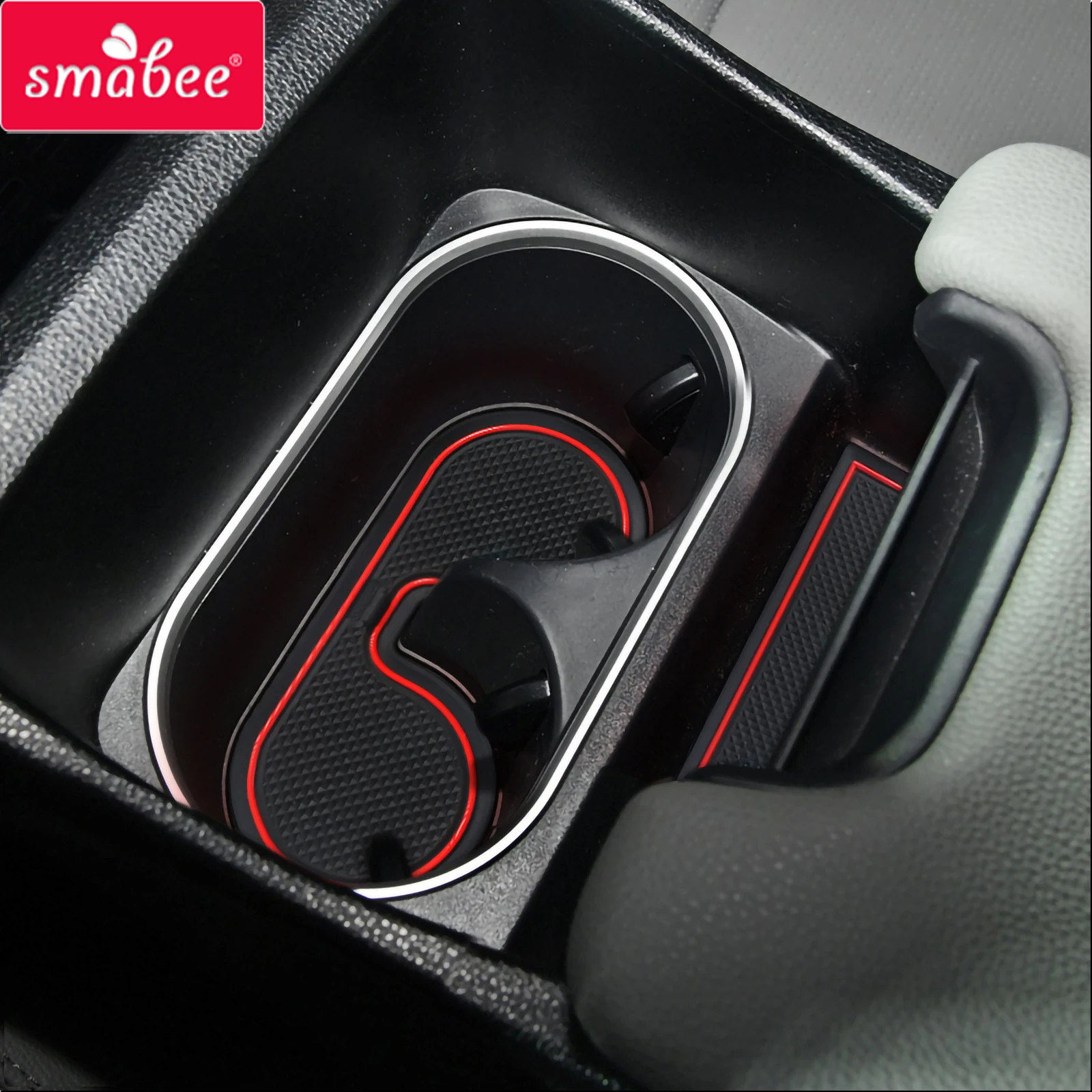 Smabee Gate Slot Cup Pad for Toyota Bz4x 2021 2022 2023 for Subaru Solterra Anti-Slip Door Groove Mat Interior Accessories