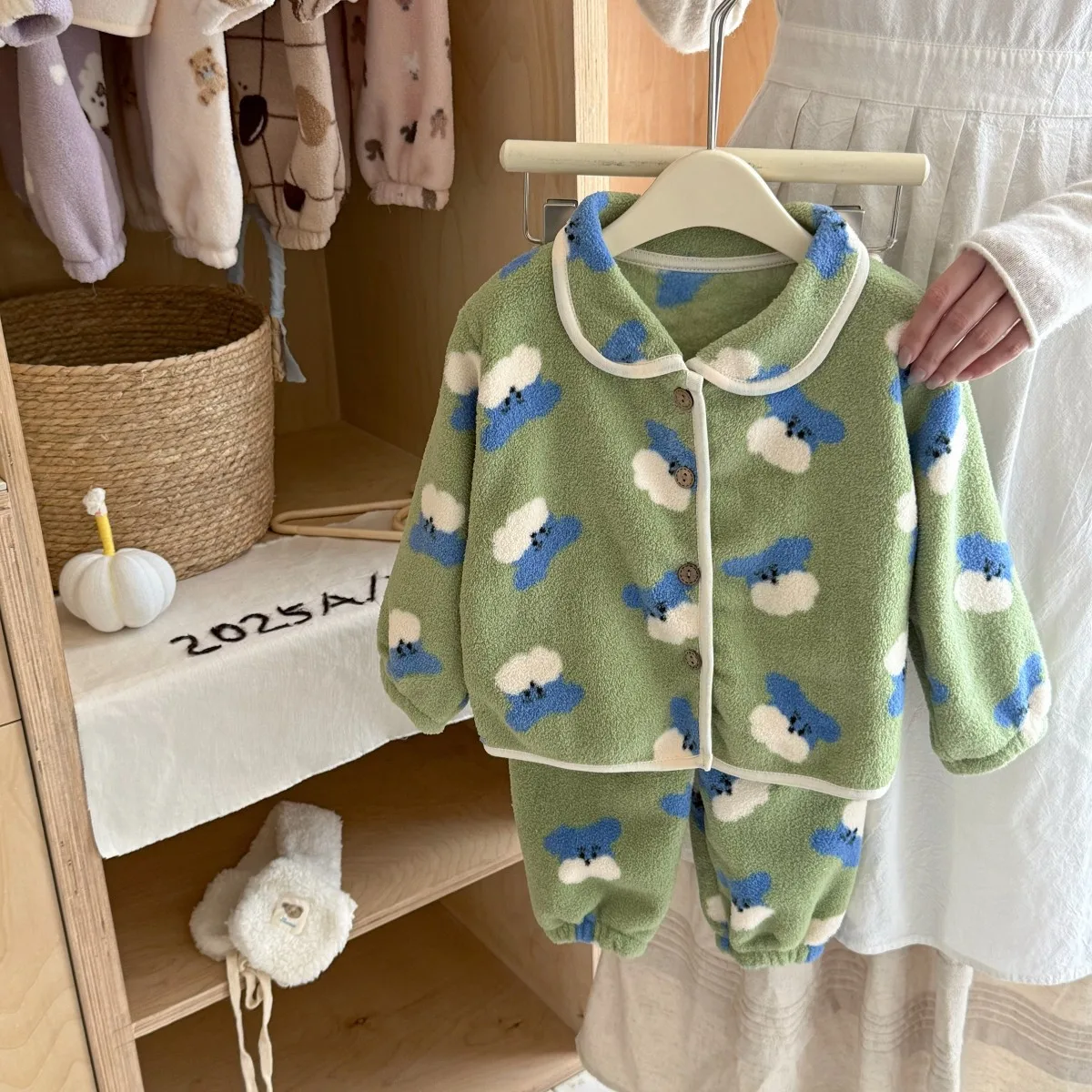 Neue Kinder-Winterpyjamas, Warme Weiche Flanell-Pyjamas, Niedliche Cartoon-Schlafanzüge für Jungen und Mädchen, Lässige Pyjama-Kleidungssets – Detail 5