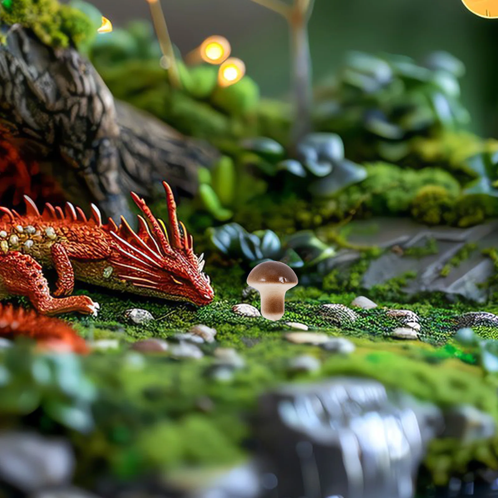 

50pcs Mini Mushroom Decor Realistic Foam Mushrooms For Diy Fairy Garden Terrarium Succulent Arrangements Outdoor Indoor