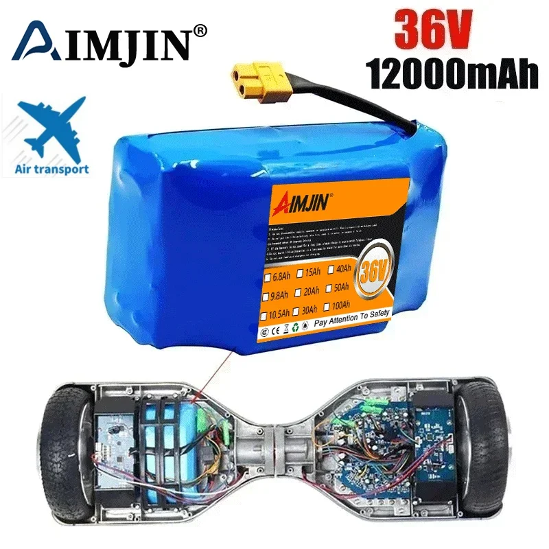 Rechargeable Lithium Ion Battery Original 36V 15Ah 10s2p Battery Packs for Electric Self Balancing Scooter HoverBoard Unicycle
