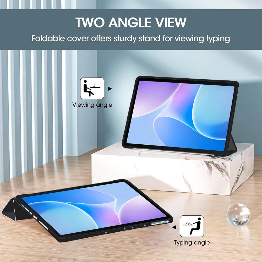For 2025 Infinix XPad 20 (11 Inch) Tablet Protective Case, Portable, Stand, Full Cover, Triple Fold, TPU Soft Shell