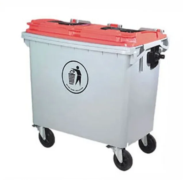 1100L plastic trash can recycle outdoor waste large garbage bins with wheels