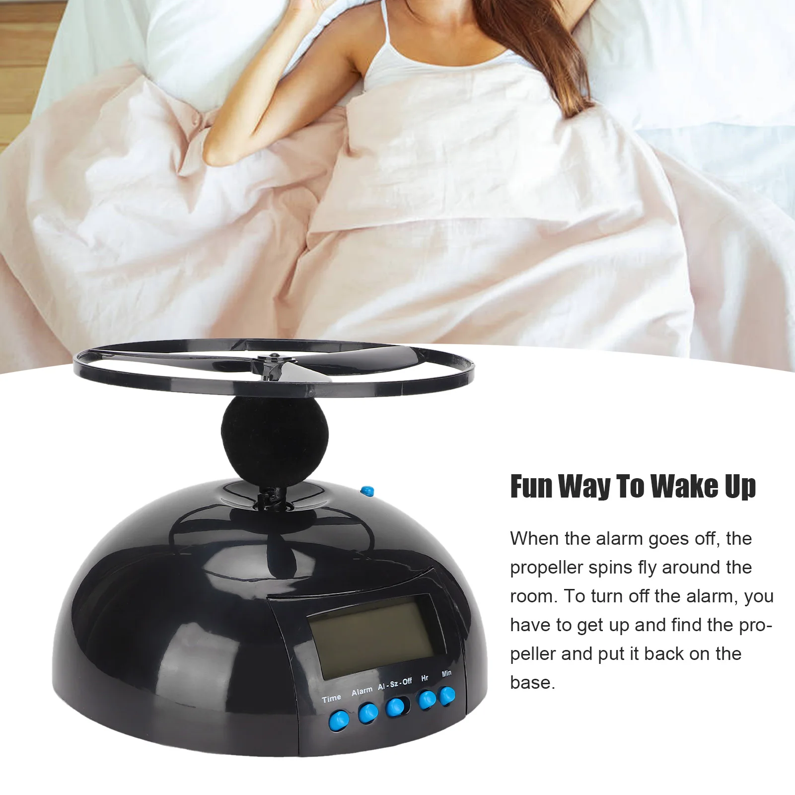 ZK30 Electronic Clock Multipurpose Run Away Flying Alarm Clock for Bedroom Office Home School