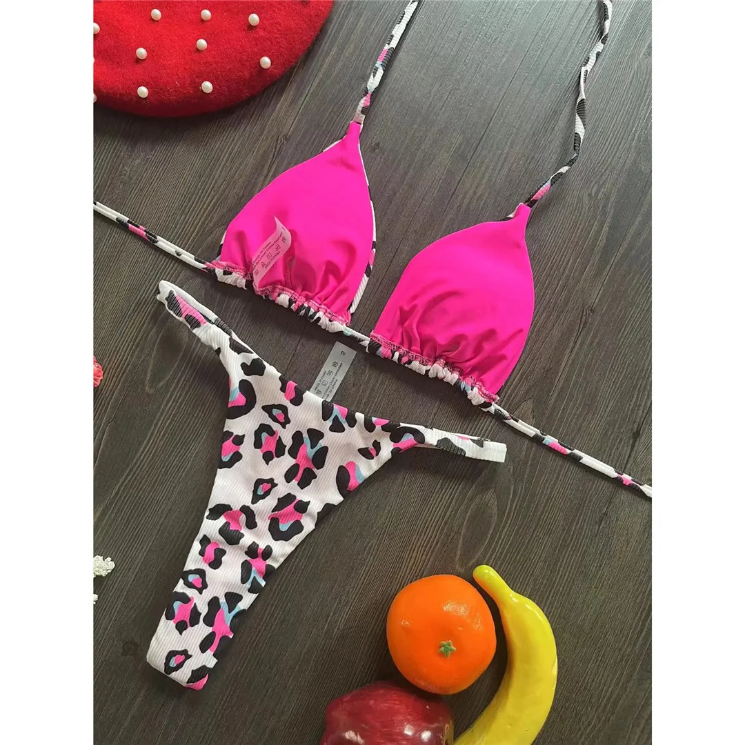 Leopard Extreme String Mini Micro Thong Bikini Damen Badeanzug Frauen Bademode Zweiteiliger Bikini-Set Badebekleidung V5072 – Detail 28