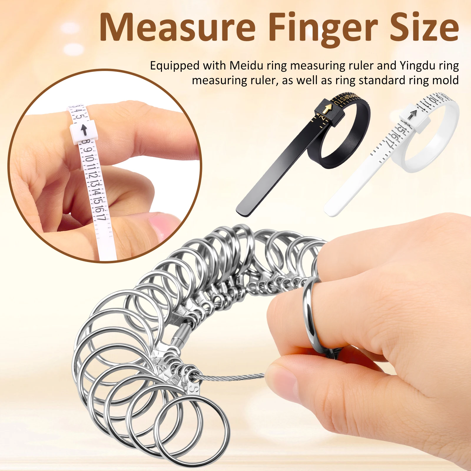 1Set Ring Sizer Measuring Tool - Jewelry Making Tools review and price