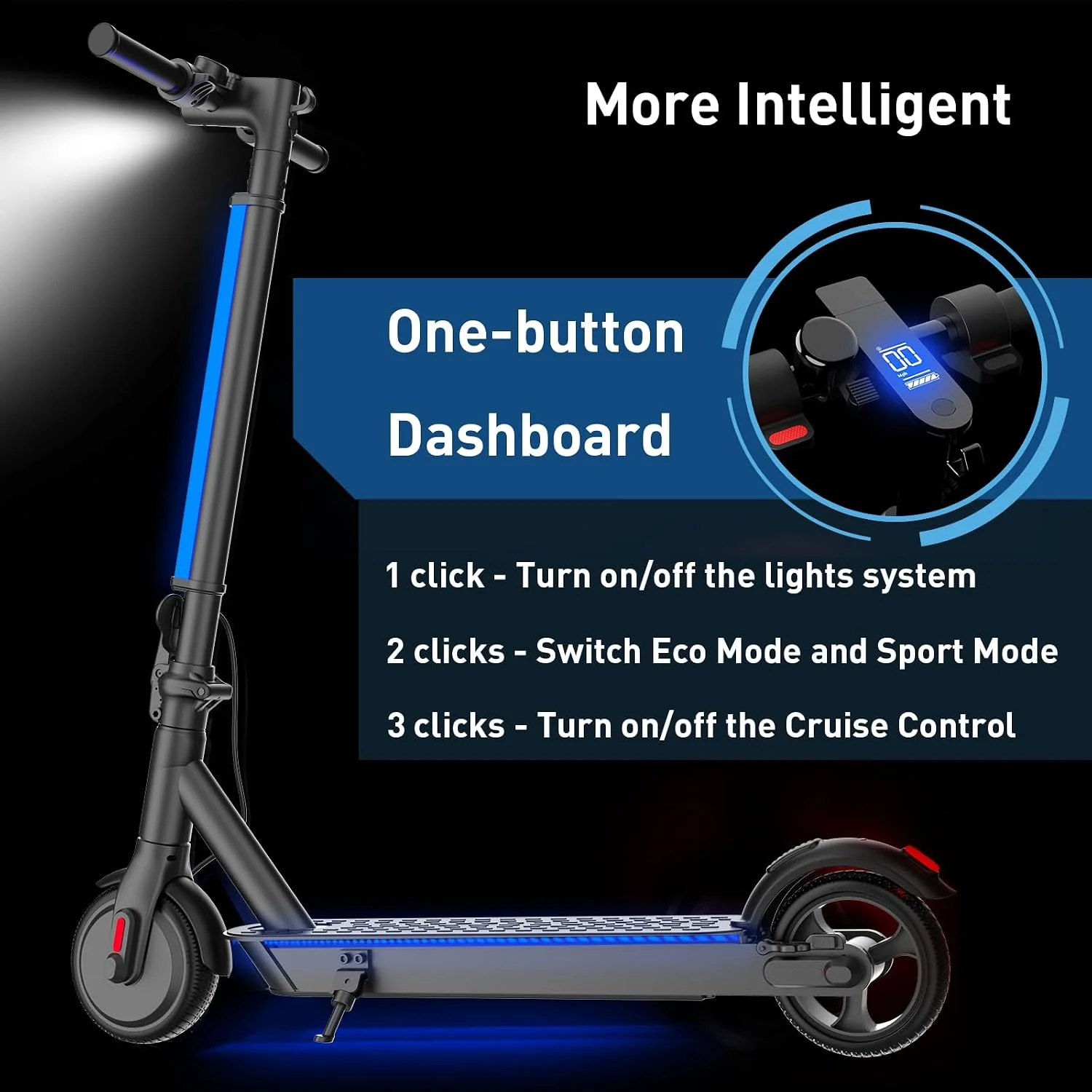 Hiboy S2 Lite Electric Scooter for Teens, 250W Rated 350W Peak Motor, 13 MPH Speed, 10.6 Miles Range, 23.2 lb Lightweight Foldable Design, Dual Brakes, 6.5