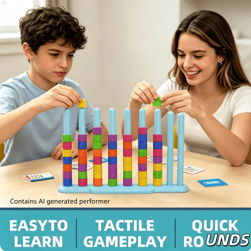 Colorful Stacking Puzzle Color Sorting Game Interactive Toy Fun Matching Entertainment Puzzle Solving Challenge Game Kid Play
