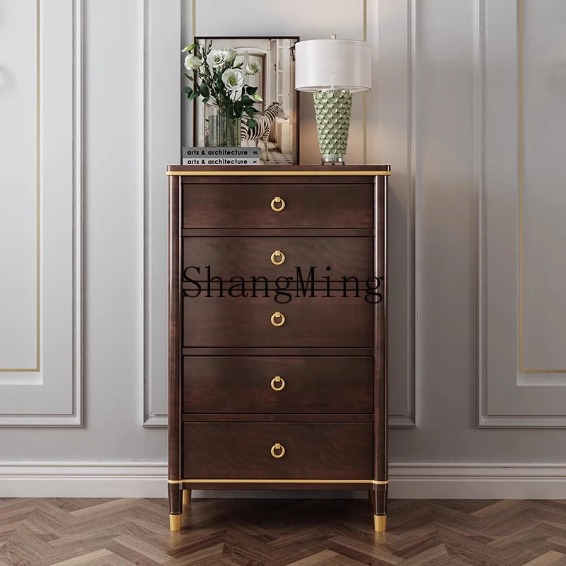 

FG solid wood, bedroom bedside chest light luxury high-end storage, living room chest