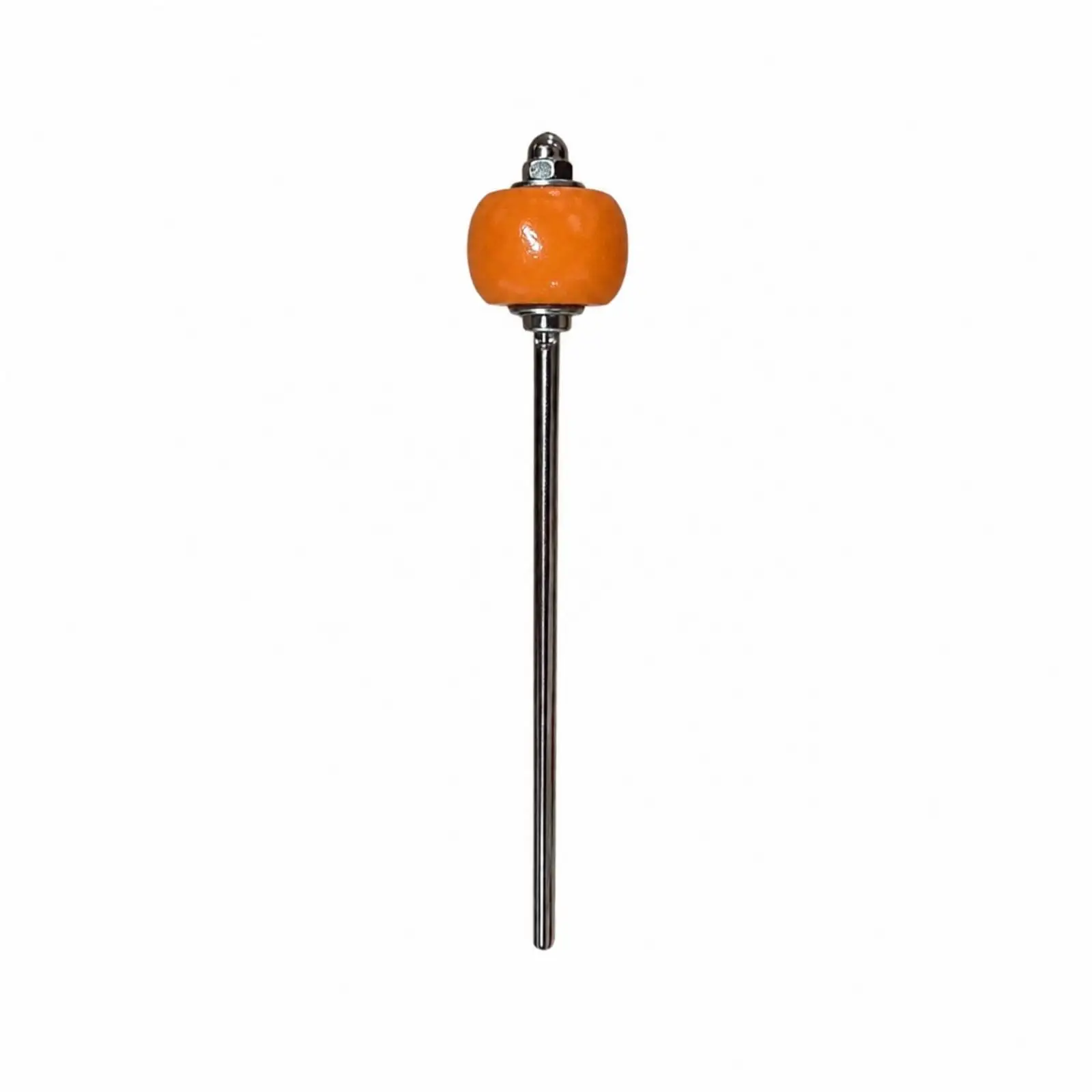 Wooden Drum Beater Head with Metal Shaft Replacement Part for Bass Drum Pedal Smooth Glossy Zinc Alloy Fasteners