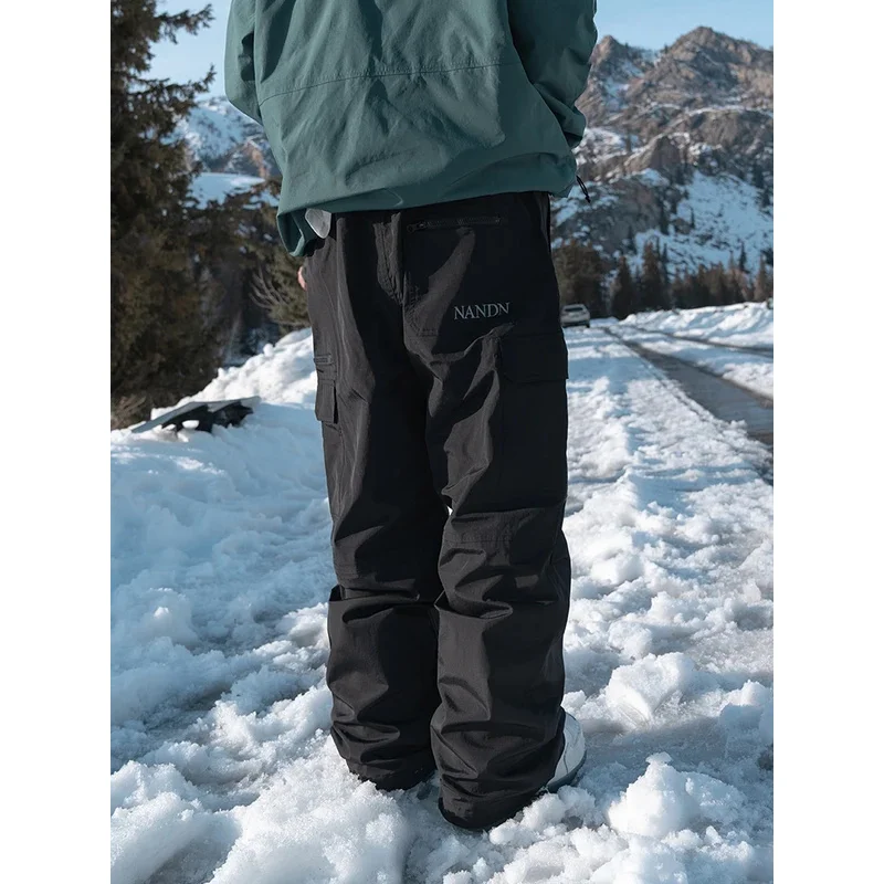 Pantaloni da sci Snowboard Doppia tavola Freestyle Impermeabile Vento addensato Inverno giapponese